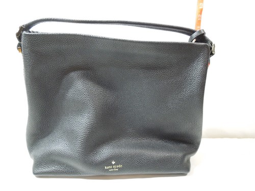 BOLSO HOBO DE HOMBRO KATE SPADE CUERO GRANULADO NEGRO CON CORREA EXTRA PARA EL HOMBRO - Imagen 2 de 11