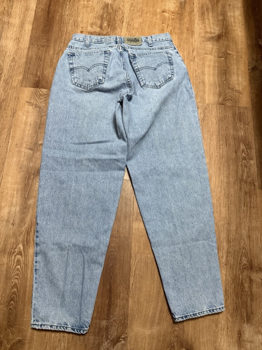 90s LEVI’S silvertab CAP Vintage 90s Levis Silvertab Blue Low Loose Denim Jeans Size