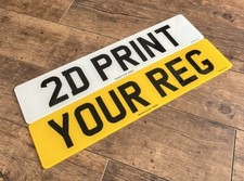 2D PRINTED PAIR OF NUMBER PLATES 100% MOT AND ROAD LEGAL - FREE FITTING KIT