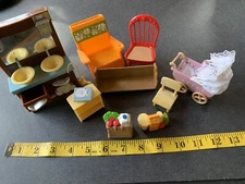 Calico Critters Mixed Lot of Doll Furniture and Accessories