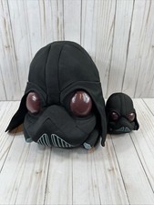 Set Of 2 Angry Birds Star Wars Darth Vader 5  and 12  Plush Stuffed Toys