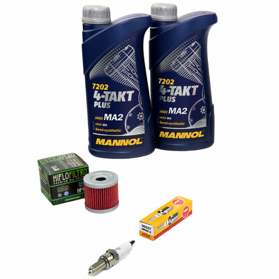 Inspektion Set für Suzuki GSX-R 125 GSX-S 125 2017-2021 Öl 2L Ölfilter Zündkerze