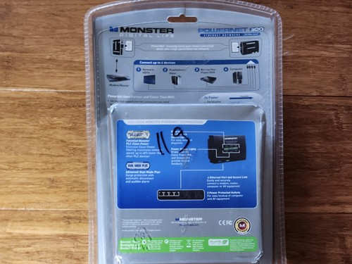 Monster Powernet 300 Ethernet Anywhere AC Ethernet Adaptor NEW Sealed. NOS. NLA - Picture 6 of 9