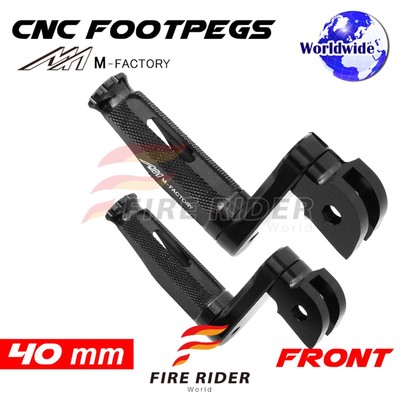 40mm Adjustable Black Rider Foot Pegs SHINOBI For MT-09 Tracer 900 13 14 15 16 1