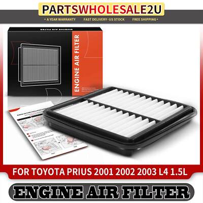 New Engine Air Filter for Toyota Prius 2001 2002 2003 L4 1.5L Rigid Panel Square