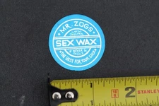 Mr Zogs Sex Wax Surfboard Traction Silver Blue Foil SW1A Vintage Surfing STICKER