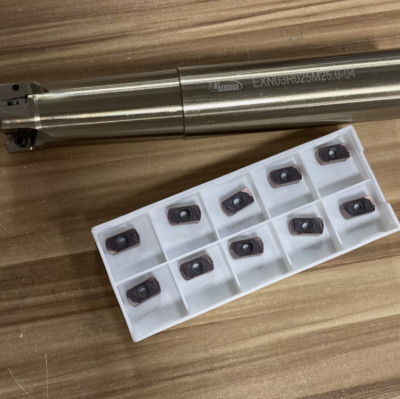 25x140mm Fast Feed 90 Degree Indexable End Mill Tool Holder EXN03R +10* LNMU0303