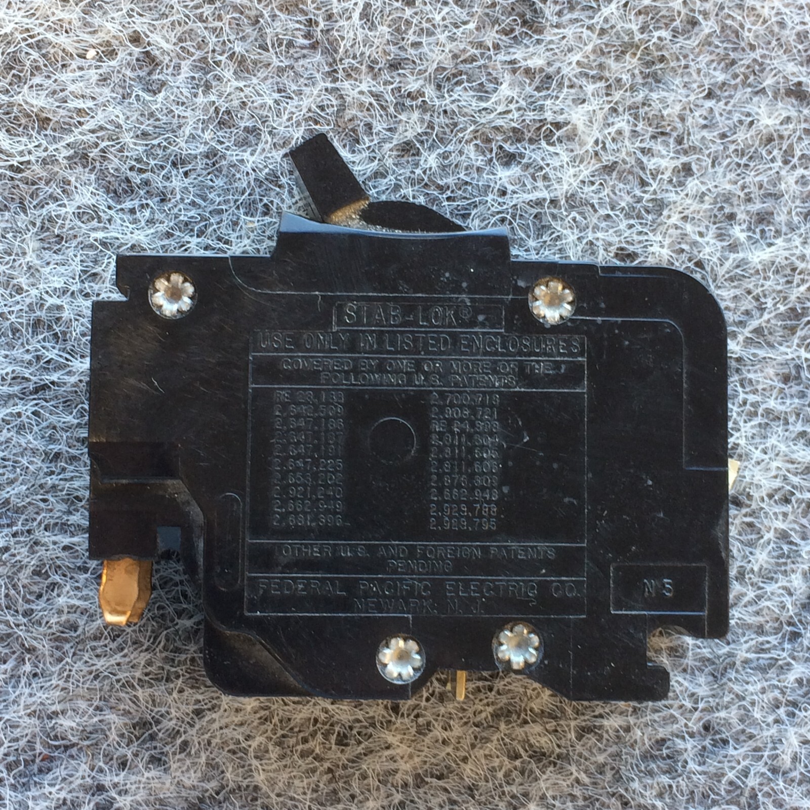 FPE Federal Pacific 40 Amp 2 Pole NC240 Stab-Lok Breaker Mini THIN NC *Fast Ship