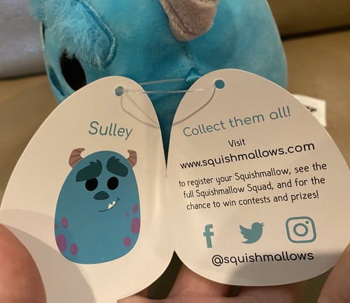 Squishmallows Disney Monster's Inc Sulley 5" Blue Monster - Picture 3 of 3