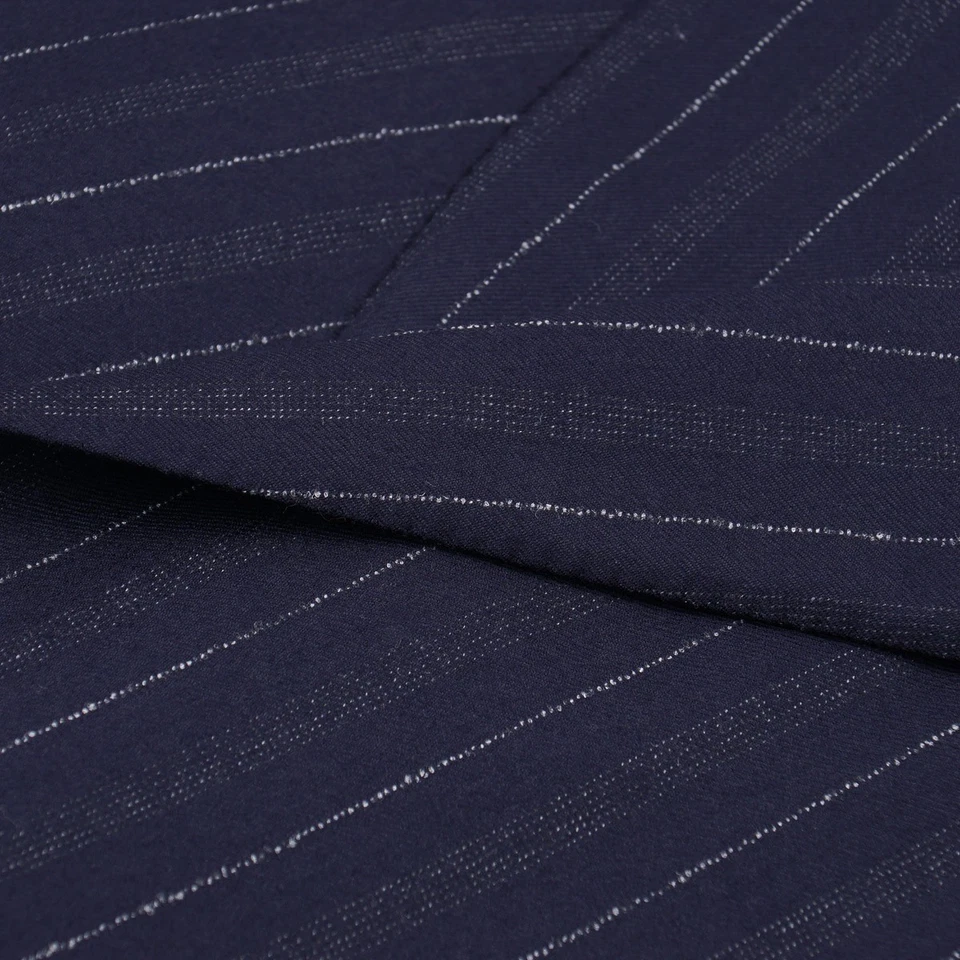 Traje Belvest Trim-Fit Azul Marino Rayas Suave Cepillado 120s Lana 36R (UE 46) NUEVO CON ETIQUETAS Foto 4 de 4