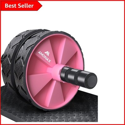 Doppelrad Bauchroller mit Komfortgriffen und Kniematte - Ultimate Core Trainer