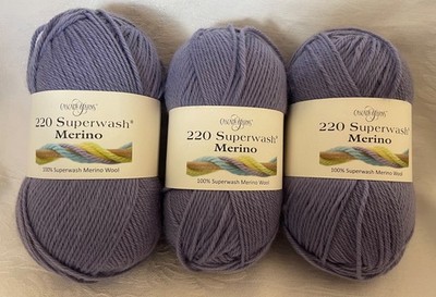 CASCADE YARNS 220 Superwash Merino - 3 skeins of Lavender Heather #45