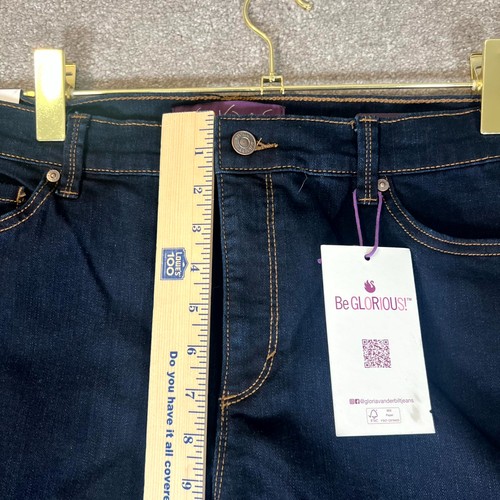 Gloria Vanderbilt Amanda Tapered Jeans Women's 16 Blue Cotton Slim Fit Mid-Rise - Picture 20 of 23