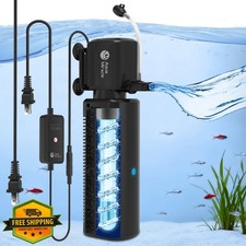 AquaMiracle Fish Tank Filter 300GPH UV Timer Aeration Turtle Filter