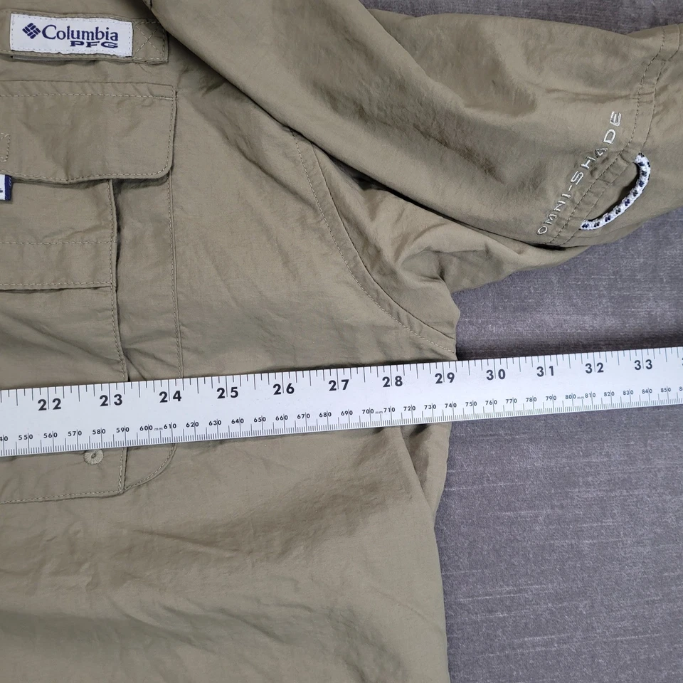 Camisa de Pesca Columbia PFG Manga Larga Caqui Omni Tono XXL 2XT Foto 3 de 4