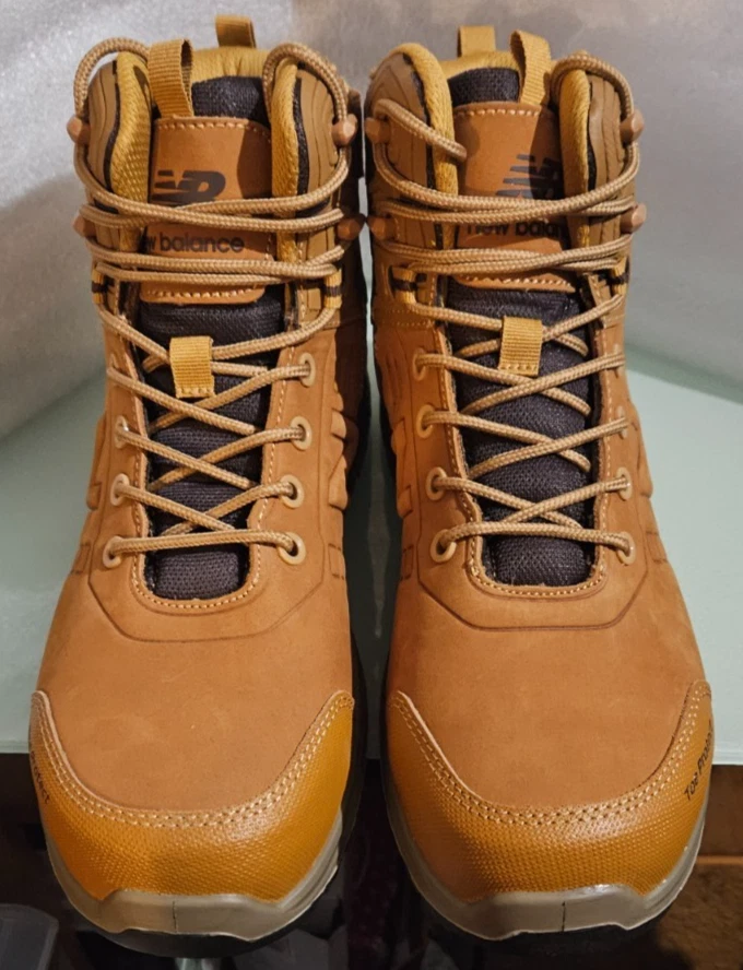 new balance men's CALIBRE WHEAT COMPOSITE TOE BOOTS size 8.5 2E NEW open box