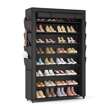 Shoe Rack with Cover, 8 Tier Tall Shoe Organizer Storage for 36-45 Pair Shoes...