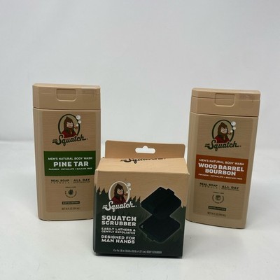 Dr. Squatch 14 oz Body Wash 2-Pack Pine Tar + Wood Barrel Bourbon Black Squatch