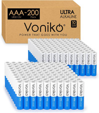 AAA Batteries 200 Pack - Alkaline Triple a with Reusable Storage Box, Long-Lasti 0.31 per gallon