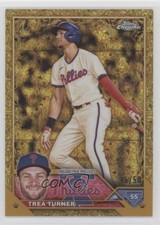 2023 Topps Gilded Collection Gold Mini-Diamond Refractor 45/50 Trea Turner 6fs