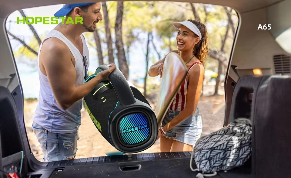 Hopestar Series 300W Portable Speaker with Handle and Microphone - Image 4 of 4