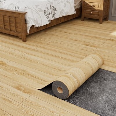 Peel and Stick Vinyl Flooring Roll 23''x 393''/64 Sq.Ft, Thicken Self Adhesive ...