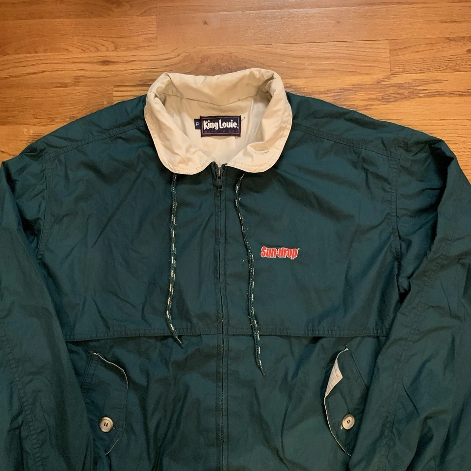 Vtg Sun Drop Windbreaker Mens Jacket Soft Drink Soda Nascar Racing Full Zip XL - Image 3 of 4