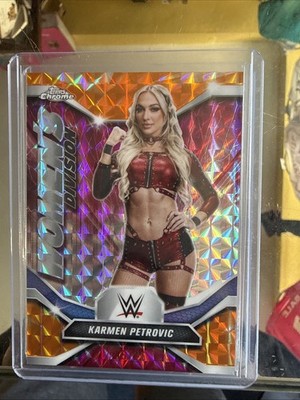 2026 Topps Chrome WWE NXT Karmen Petrovic Women s Orange Geometric /25