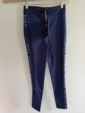 BNWT Aubrion Brook Girls Riding Leggings, Size 9-10 Years, Navy, Equestrian,