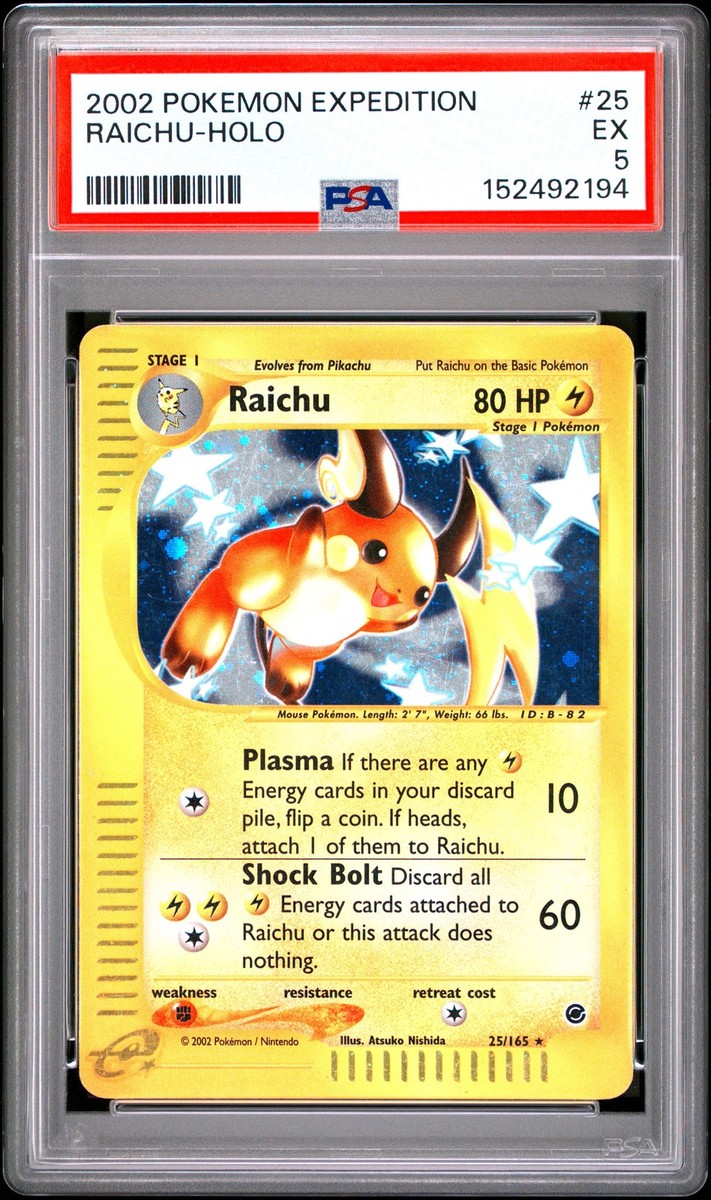 Raichu リバホロ　英語版 25/165 Raichu 025/165 Expedition Base Set Holo for sale online | eBay