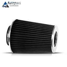 Truck Long Performance High Flow Cold Air Intake Cone Dry Filter Us Black 4