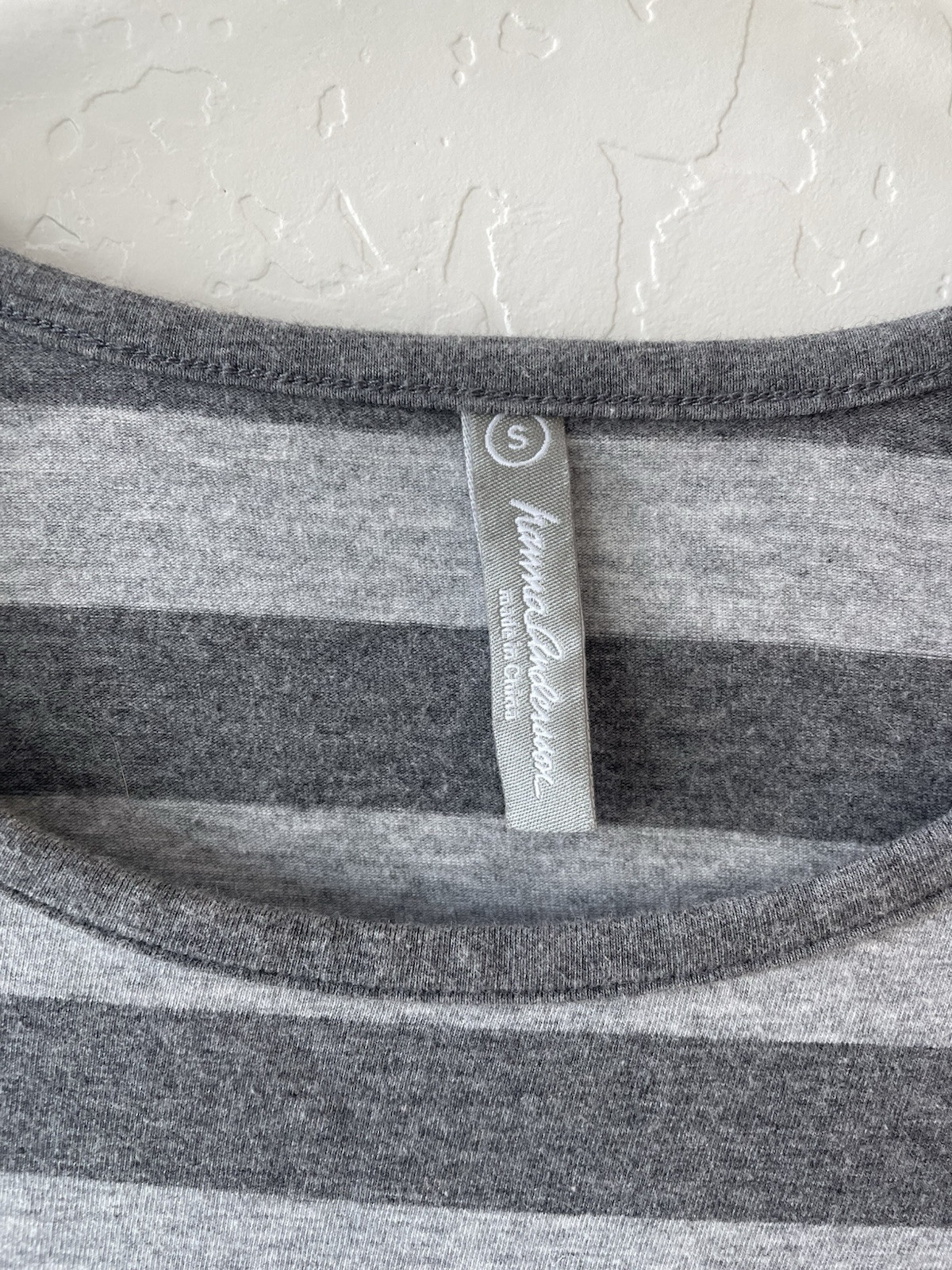 Hanna Andersson Womens Small Gray Striped Long Sleeve T-Shirt Dress image 3