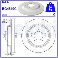 2X Bremsscheibe Hinten FüR KIA Ceed CD 1.0 1.4 1.5 1.6 18 Bis 26 Delphi Neu Teil