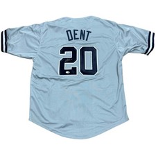 Bucky Dent Autographed New York (Grey #20) Custom Jersey - JSA