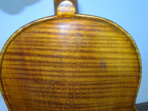 4/4 ALTE GEIGE beschriftet MALINSKY VIOLINE (Nr. 501) - MIT LÖWENKOPF - Bild 16 von 23