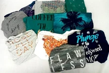 26/28 flawless heart rose all day palm trees butterflies graphic t shirts 10 Lot