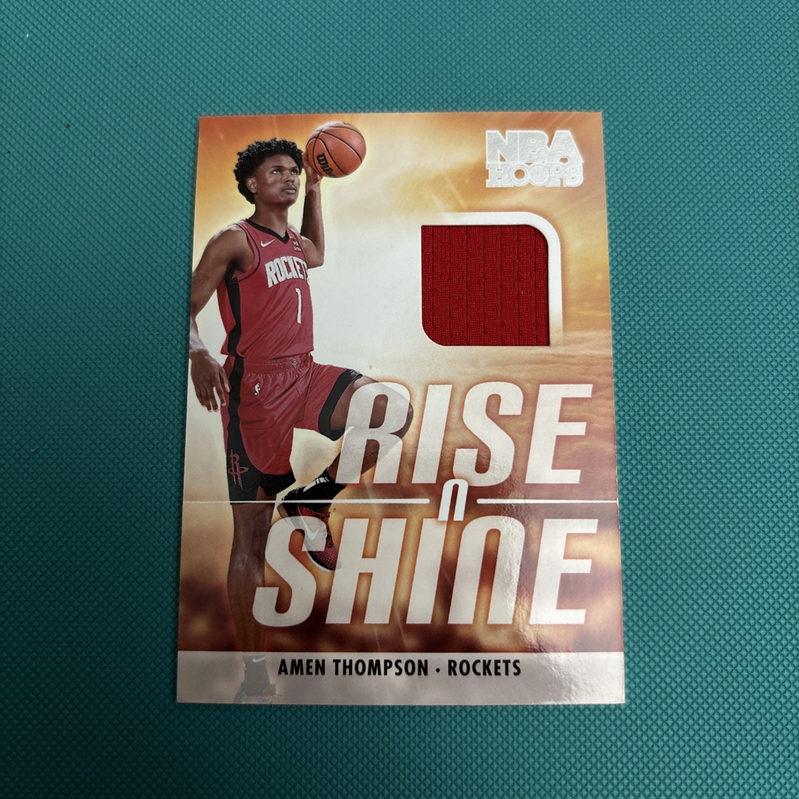 2023-24 Panini NBA Hoops - Rise N Shine Memorabilia Amen Thompson #RS-AMN Winter