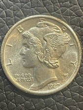 1927 Mercury Dime. Gem Bu FSB! Super Nice and Original. Look!