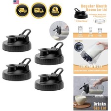 Pour Spout Lids for Ball Regular Mouth Mason Jars, Airtight Canning Jar Flip ...