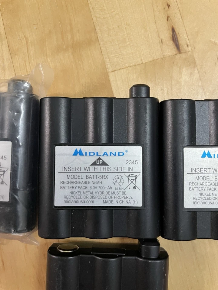 Lote de 6 baterias recarregáveis de rádio bidirecional Midland - Imagem 3 de 4
