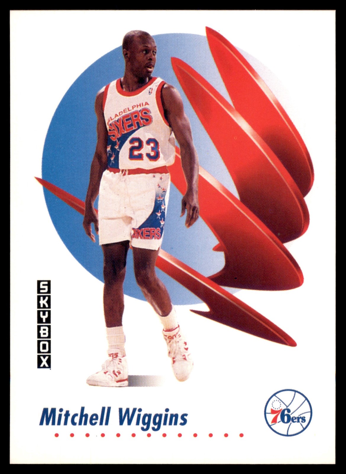 1991-92 SkyBox #640 Mitchell Wiggins Philadelphia 76ers
