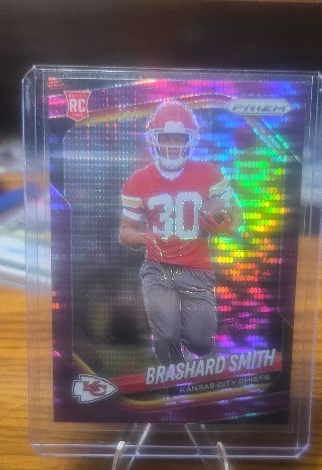 2025 Panini Prizm - Rookies Brashard Smith #308 Purple Pulsar Prizm (RC)