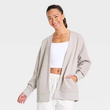 Women Airy Sleek Cardigan - All In Motion Taupe Heather L