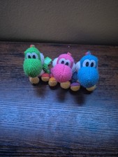 Figurine Amiibo Woolly World Yoshi De Laine Bleu Ciel - DIVERS