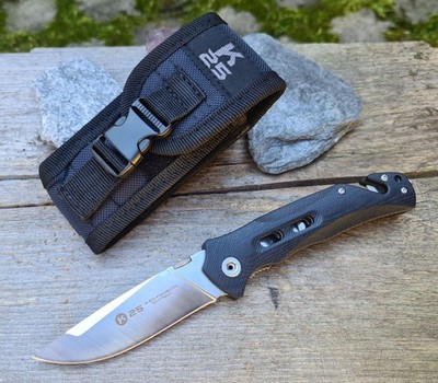 K25 Messer TUNGST Rettungsmesser Rescue Knife 7Cr17MoV Stahl G10 Griff