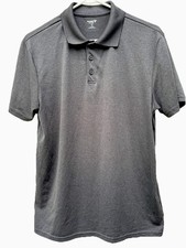 Old Navy Active Core Men  s  Youth Polo Shirt Size M Short Sleeves Grays