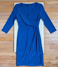 size 4 Lauren Ralph Lauren blue sheath dress with ruched waist