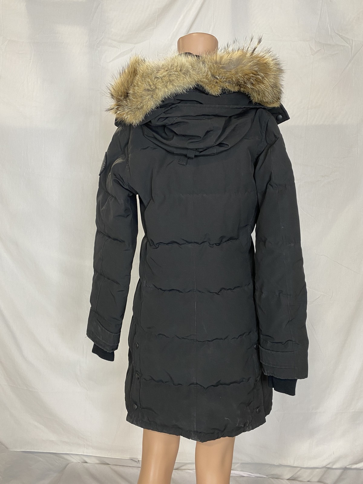 Canada Goose Womens Shelburne Parka Coat With Coyote Fur Size S Black Preowned thumbnail 11