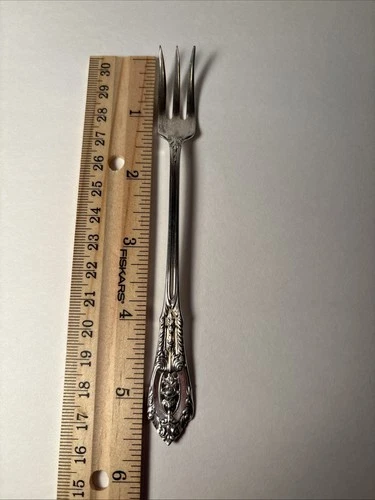 Vintage Wallace Sterling Rose Point Olive Cocktail Fork 5 1/2"