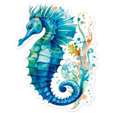 Seahorse Coral - Vinyl Decal Sticker - Car Window Laptop - ebn11725